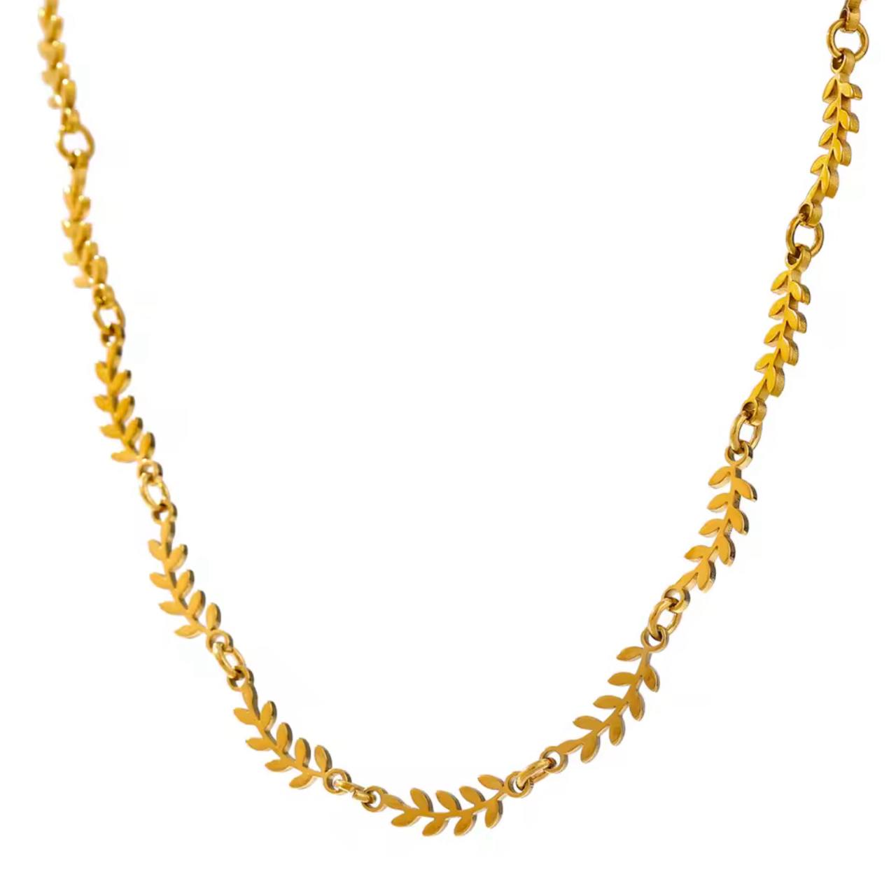 Anne Leaf Chain Necklace