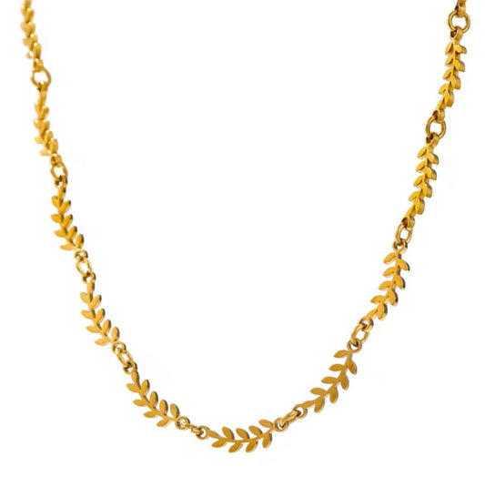 Anne Leaf Chain Necklace